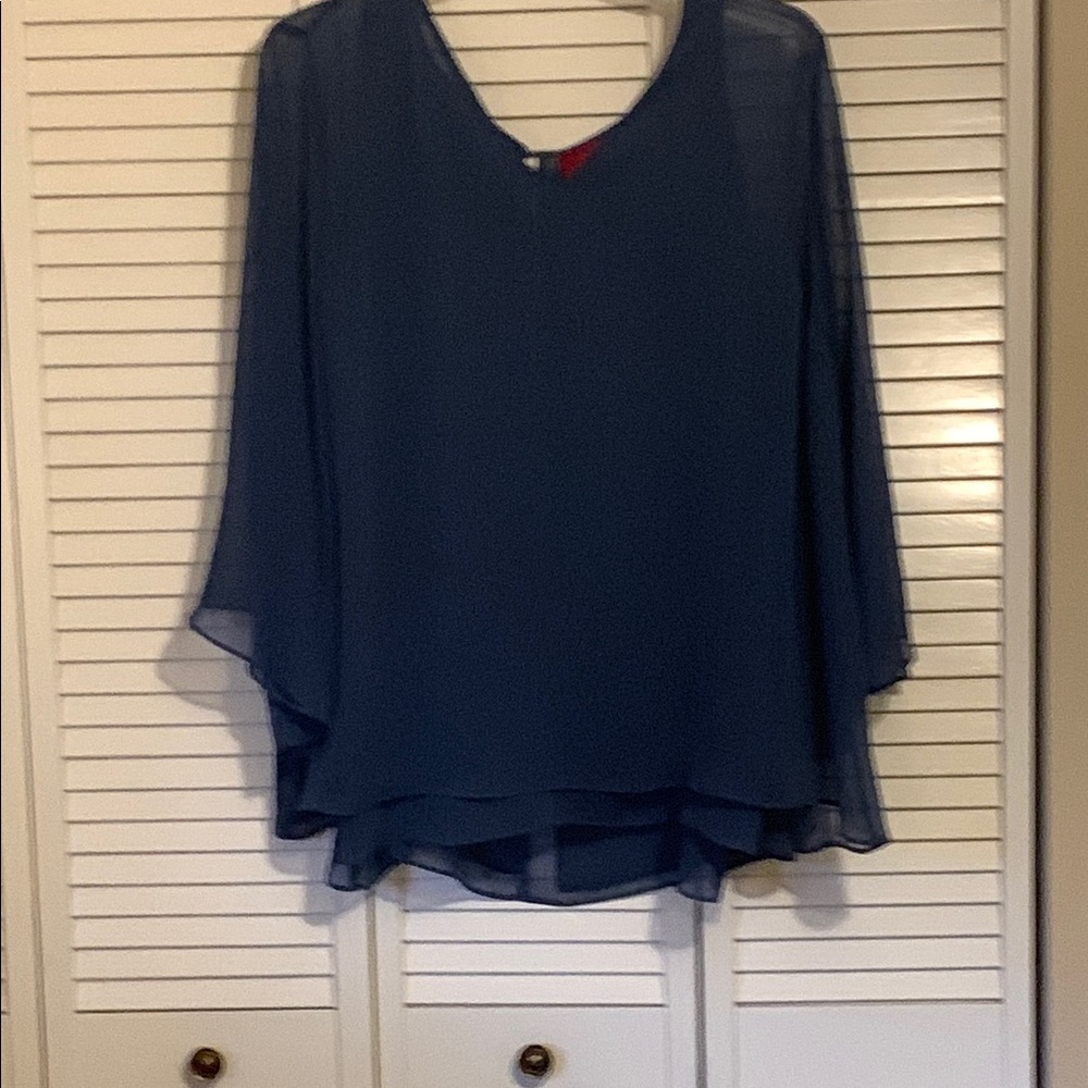 Elegant Blue Women's Top